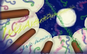 moonlight through tipi smokehole